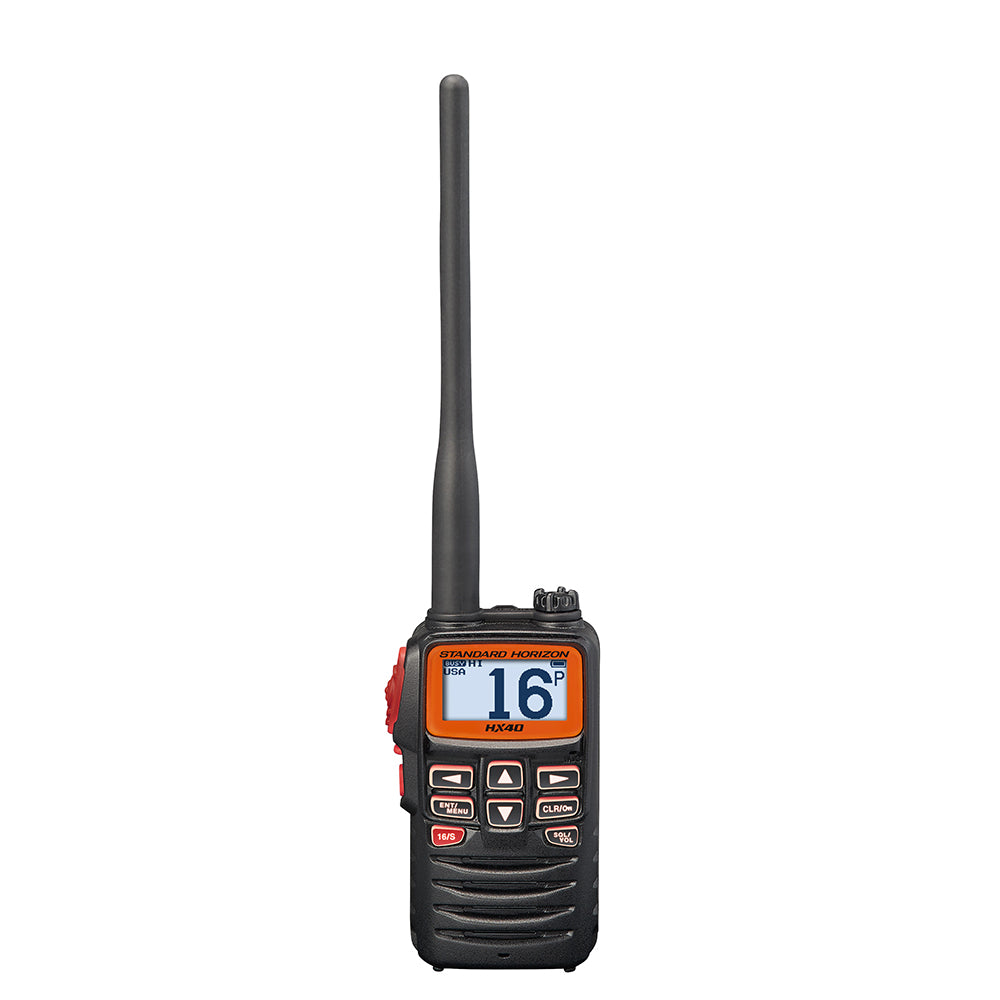 Standard Horizon HX40 Handheld 6W Ultra Compact Marine VHF Transceiver w/FM Band - Deckhand Marine Supply
