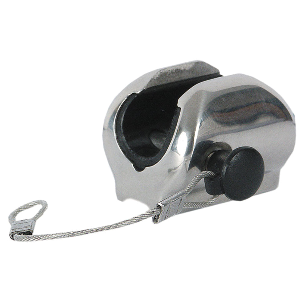 TACO Concave Deck Hinge w/Pin  Lanyard - Fits 7/8" Tube - Deckhand Marine Supply