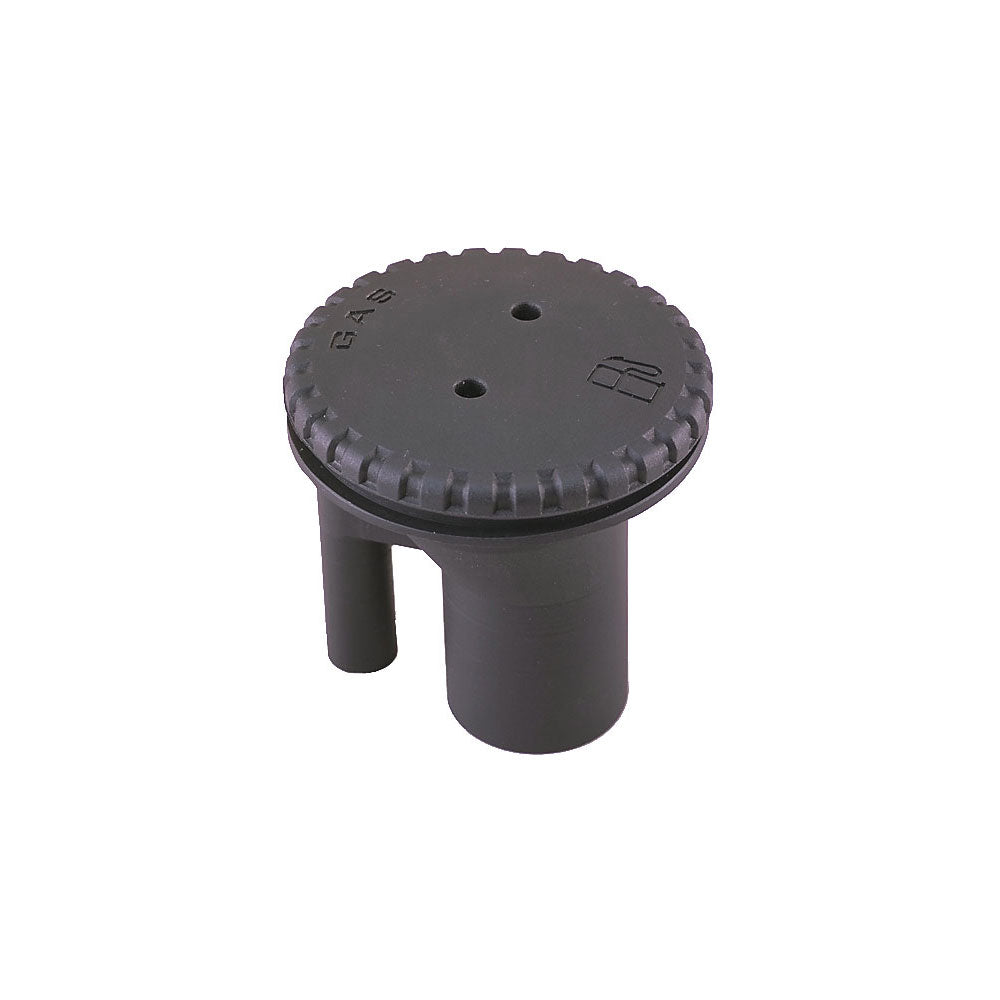 Perko 0543 Vented Fill f/1-1/2" Hose - Straight Neck - Gas - Black - Deckhand Marine Supply