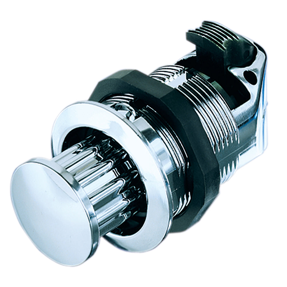 Southco Pop-Out Knob Latch Plastic Chrome Plated Fixed Grip Threaded Body .05-.75 - Deckhand Marine Supply