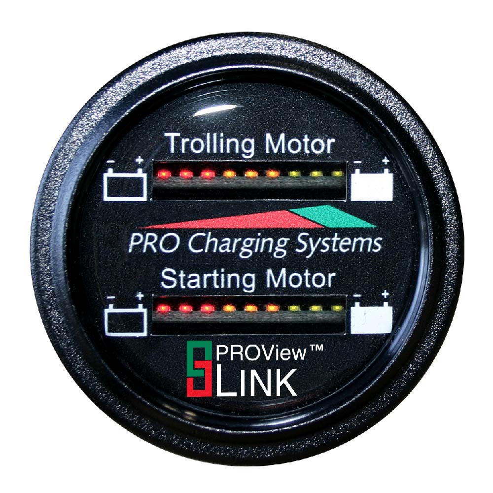Dual Pro Battery Fuel Gauge - Marine Dual Read Battery Monitor - 12V/36V System - 15 Battery Cable - Deckhand Marine Supply