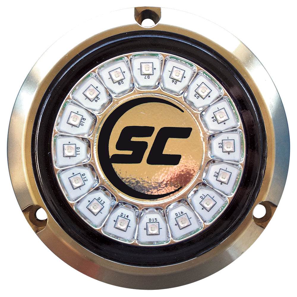 Shadow-Caster Great White Single Color Underwater Light - 16 LEDs - Bronze - Deckhand Marine Supply