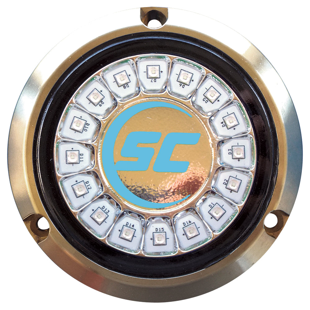 Shadow-Caster Bimini Blue Single Color Underwater Light - 16 LEDs - Bronze - Deckhand Marine Supply