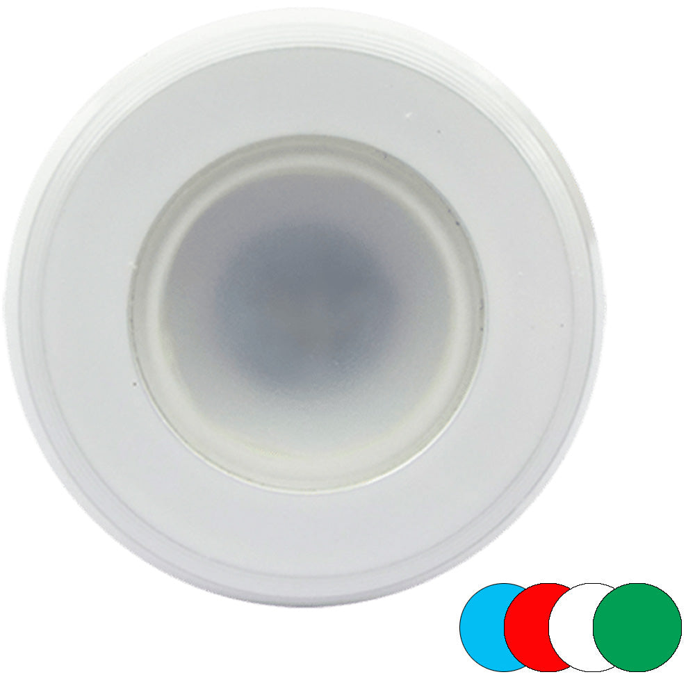 Shadow-Caster Full Color Dimmable Shadow Net Enabled White Powder Coat Finish Down Light - Deckhand Marine Supply