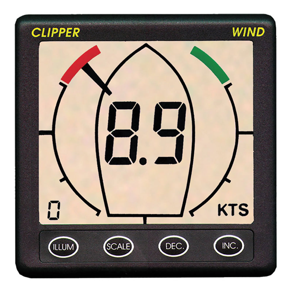 Clipper Tactical True Apparent Wind Display Repeater - Deckhand Marine Supply
