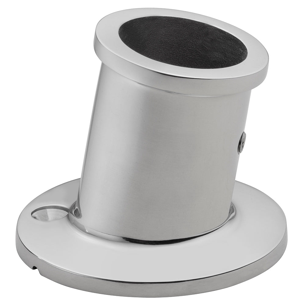 Whitecap Top-Mounted Flag Pole Socket - Stainless Steel - 1" ID - Deckhand Marine Supply