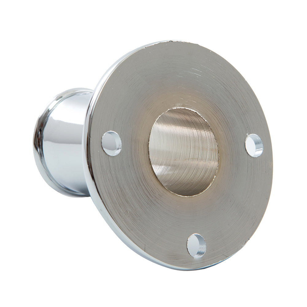Whitecap Top-Mounted Flag Pole Socket CP/Brass - 3/4" ID - Deckhand Marine Supply