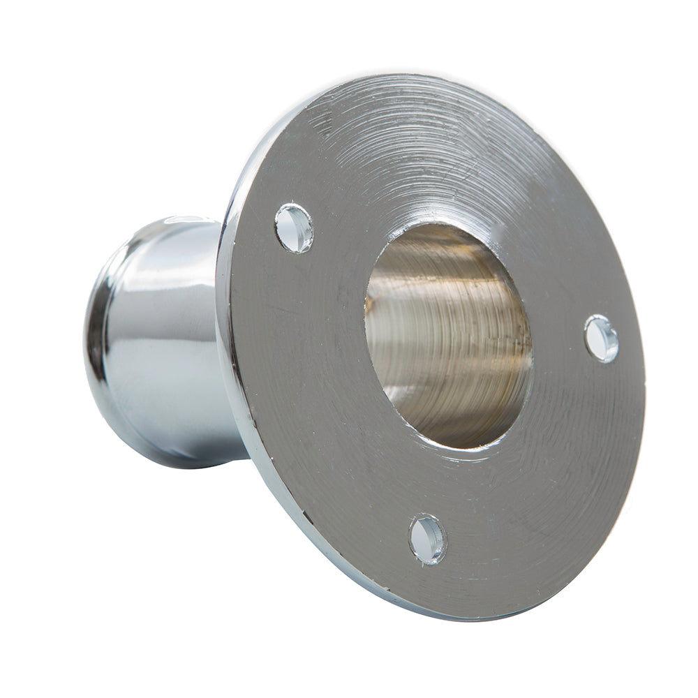 Whitecap Top-Mounted Flag Pole Socket CP/Brass - 1" ID - Deckhand Marine Supply