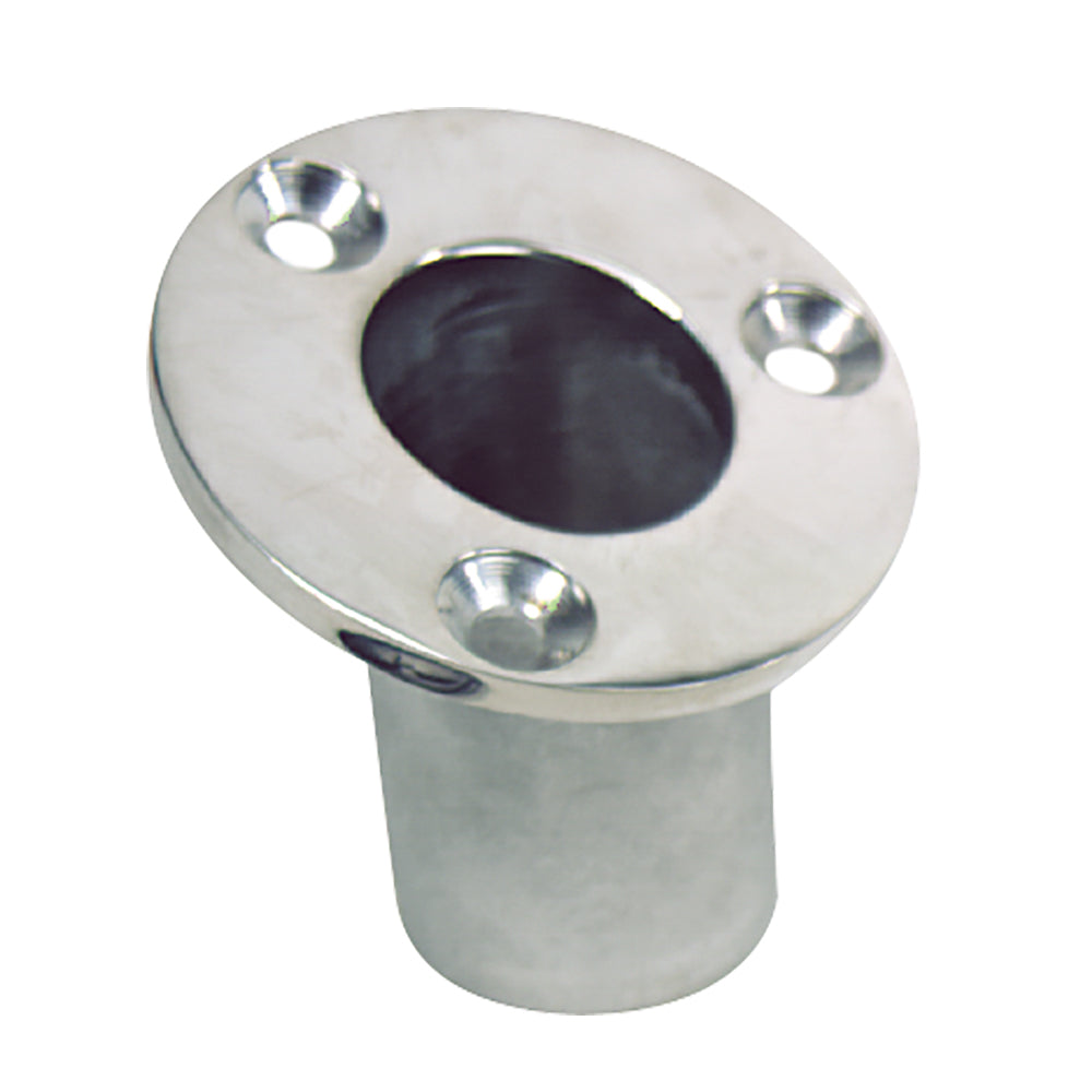 Whitecap Flush Mount Flag Pole Socket - Stainless Steel - 1-1/4" ID - Deckhand Marine Supply