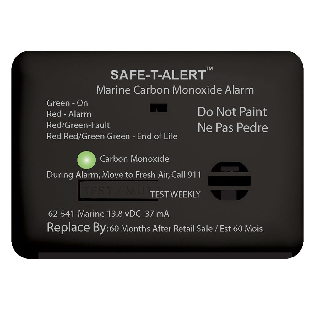 Safe-T-Alert 62 Series Carbon Monoxide Alarm - 12V - 62-541-Marine - Surface Mount - Black - Deckhand Marine Supply