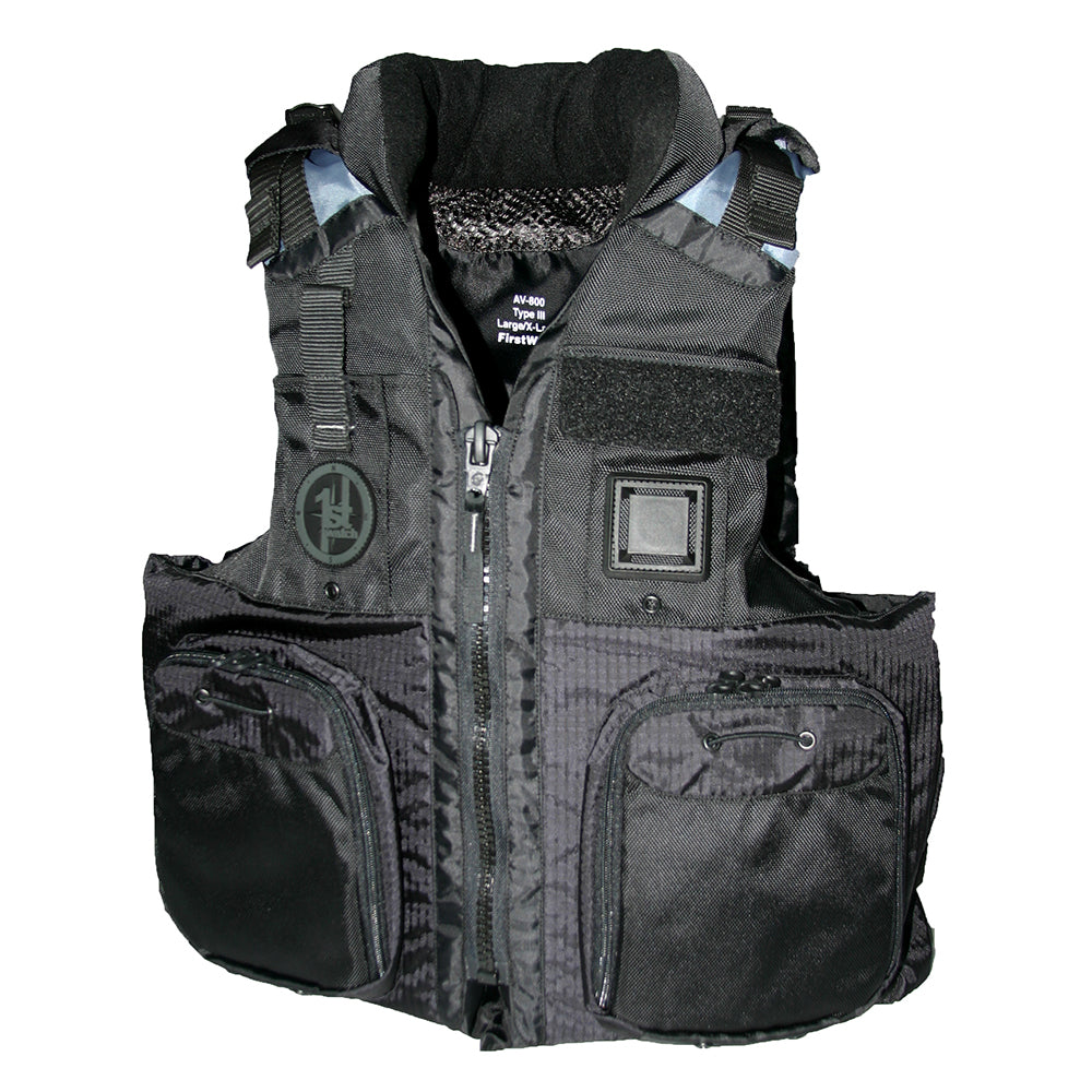 First Watch AV-800 Four Pocket Flotation Vest - Black - XXL to 3XL - Deckhand Marine Supply