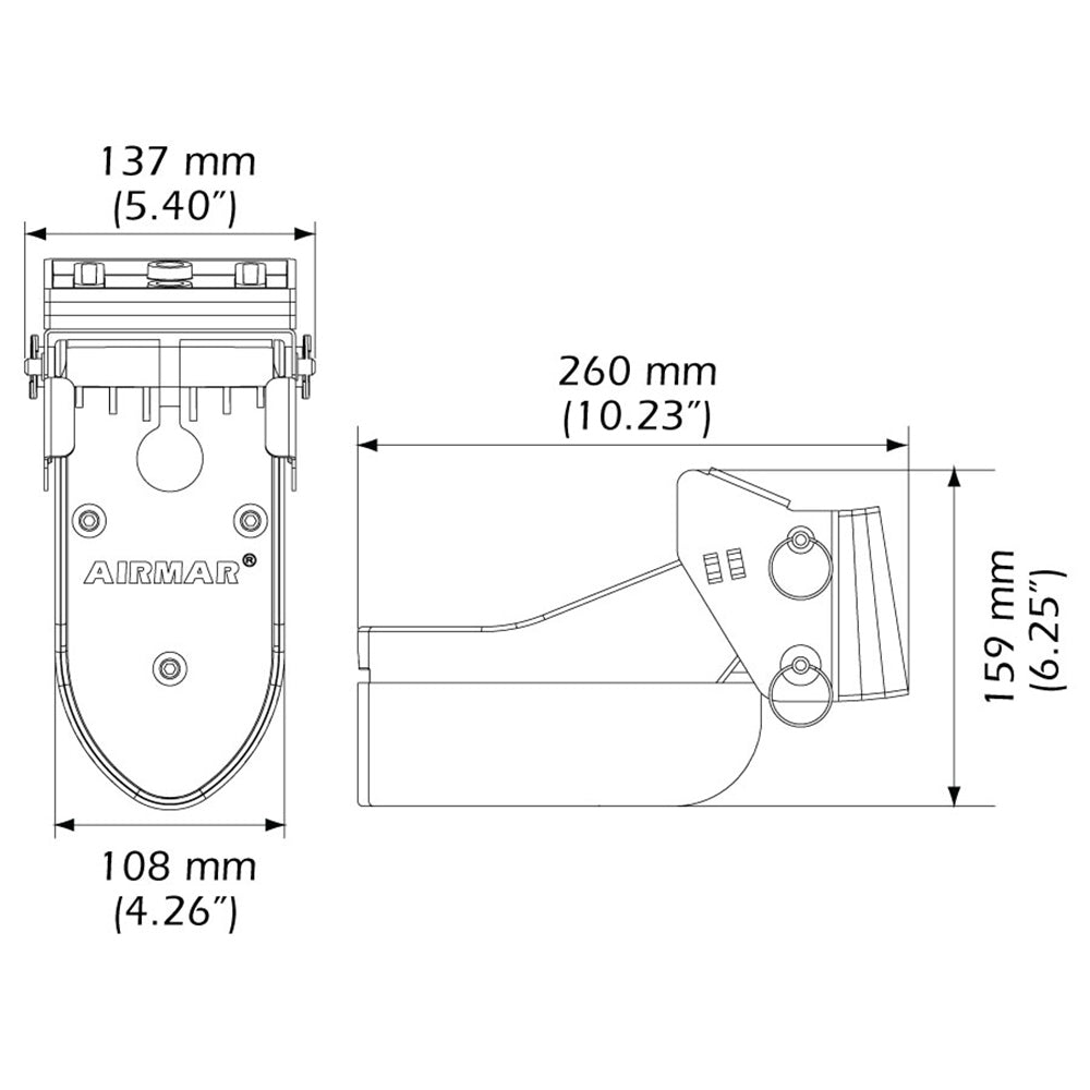 Airmar TM185C-HW High Frequency Wide Beam CHIRP Transom Mount 14-Pin Transducer f/Humminbird - Deckhand Marine Supply
