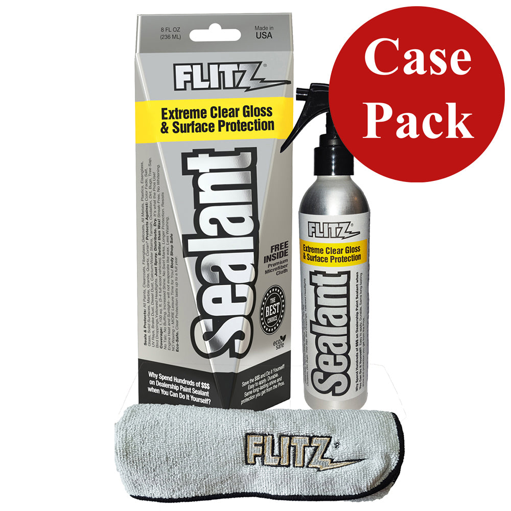 Flitz Ceramic Sealant Spray Bottle w/Microfiber Polishing Cloth - 236ml/8oz *Case of 6* - Deckhand Marine Supply