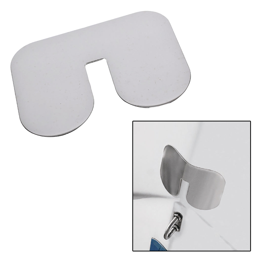 Megaware ScuffBuster Standard with Notch - 5.75" x 4.5" - Notched Bowguard - 22G - Stainless Steel - Deckhand Marine Supply