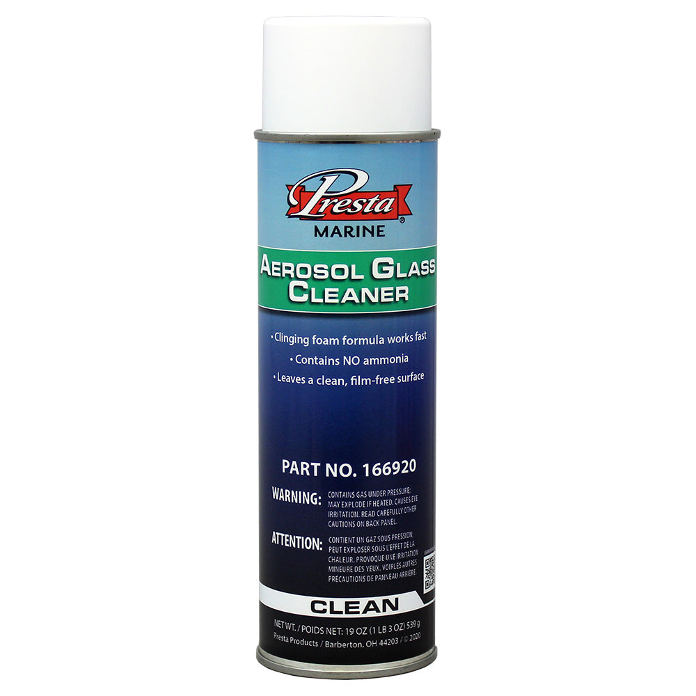 Presta Marine Ammonia Free Aerosol Glass Cleaner - 19oz - Deckhand Marine Supply