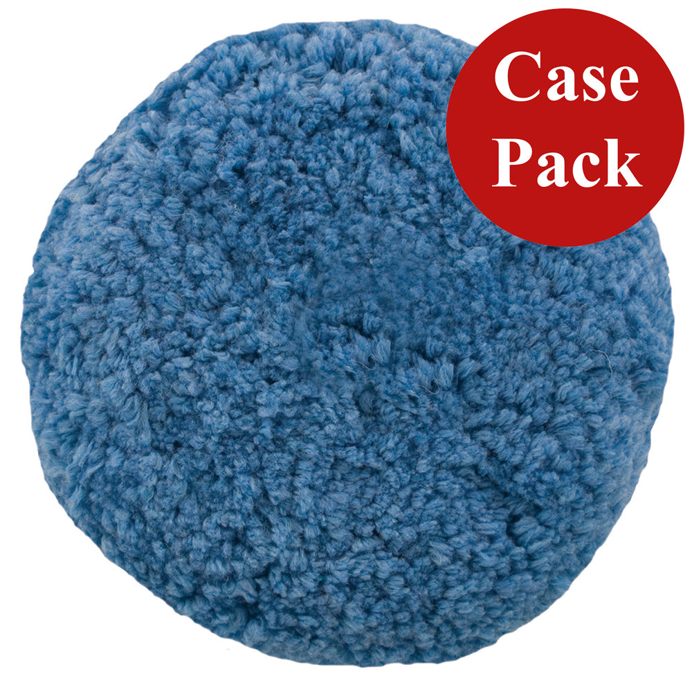 Presta Rotary Blended Wool Buffing Pad - Blue Soft Polish - *Case of 12* - Deckhand Marine Supply
