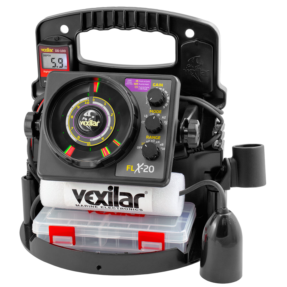 Vexilar FLX-20 Pro Pack II w/12 Ice Ducer  DD-100 - Deckhand Marine Supply