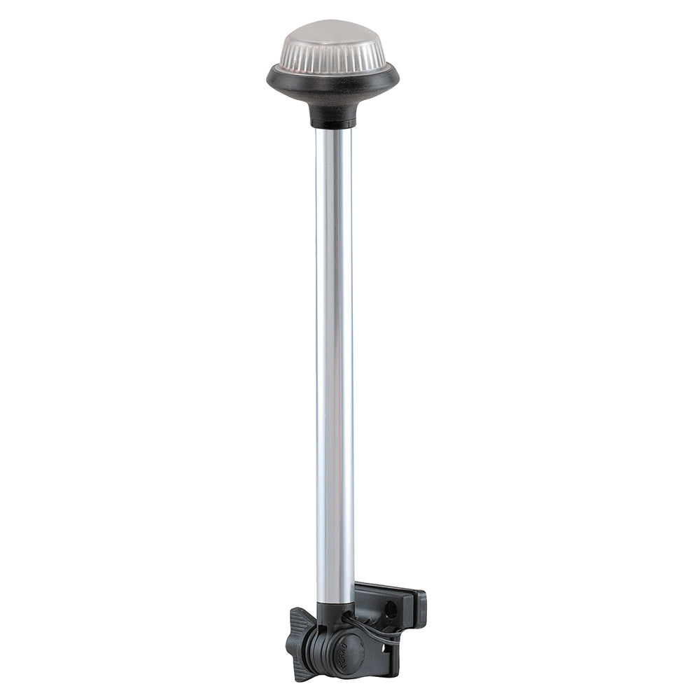 Perko Fold Down All-Round Frosted Globe Pole Light - Horizontal Mount - White - Deckhand Marine Supply