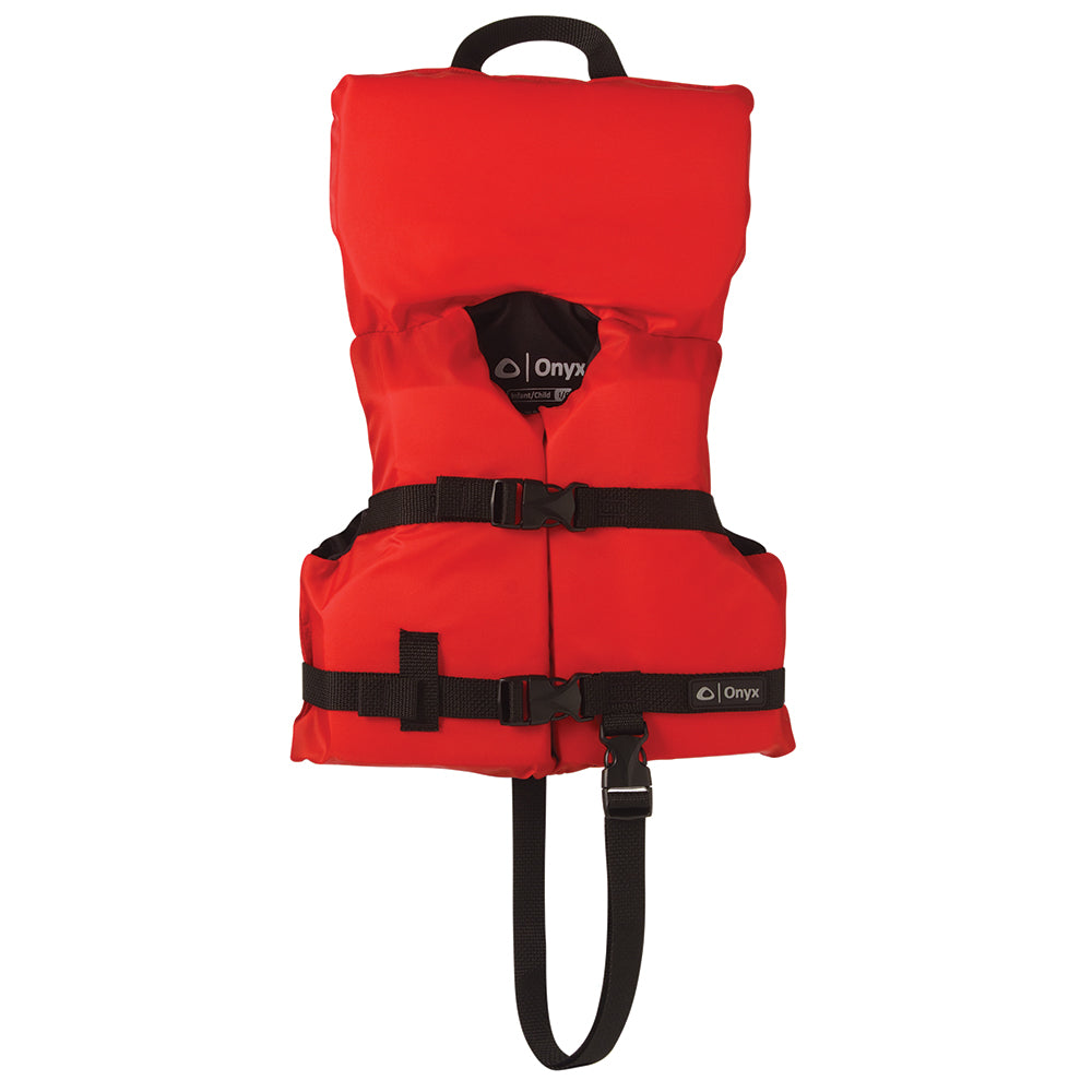 Onyx Nylon General Purpose Life Jacket - Infant/Child Under 50lbs - Red - Deckhand Marine Supply