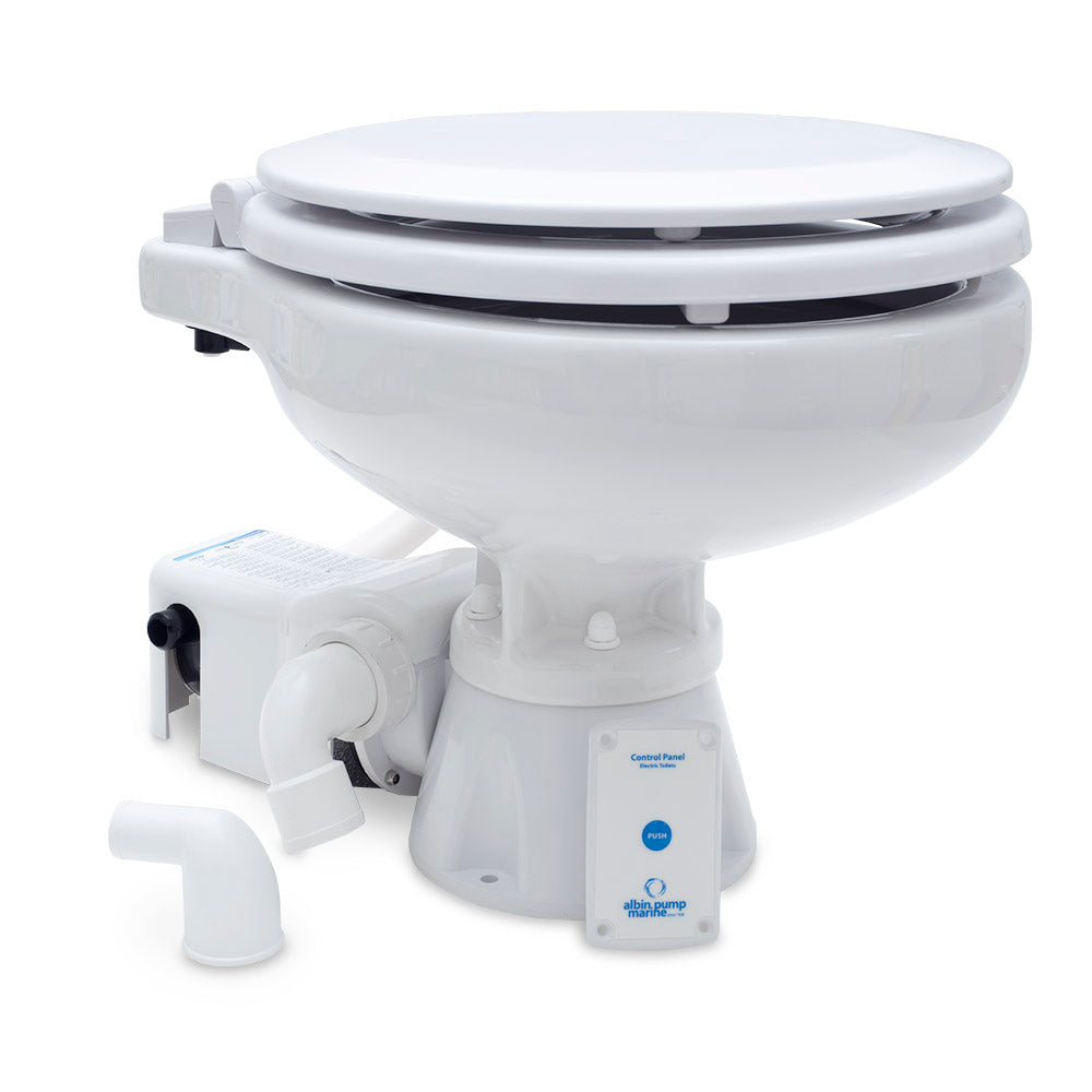 Albin Group Marine Toilet Standard Electric EVO Compact Low - 12V - Deckhand Marine Supply