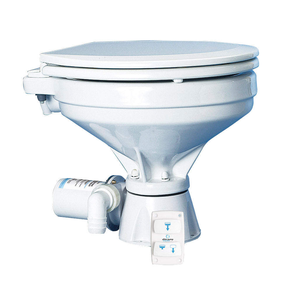 Albin Group Marine Toilet Silent Electric Comfort - 12V - Deckhand Marine Supply