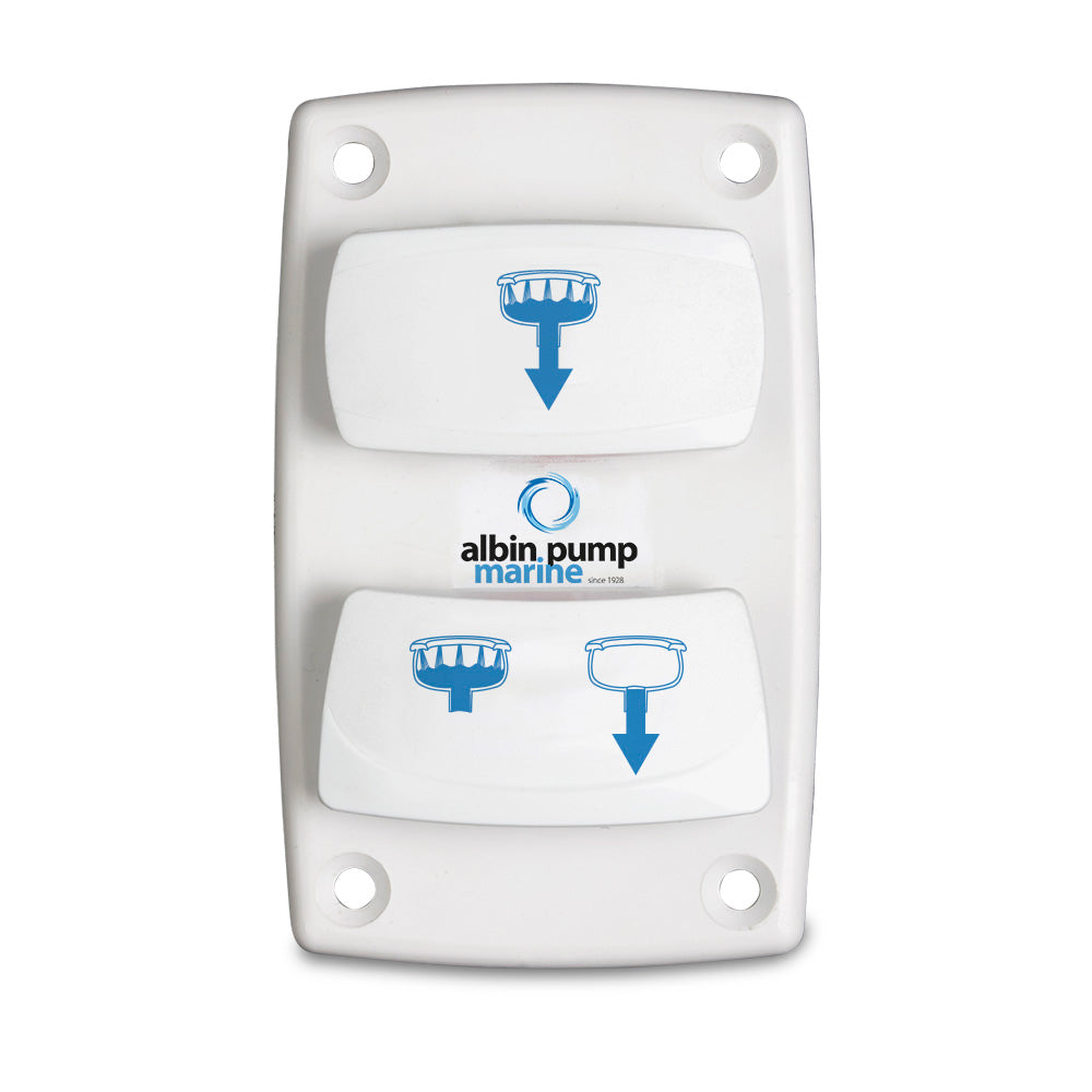 Albin Group Marine Control Silent Electric Toilet Rocker Switch - Deckhand Marine Supply