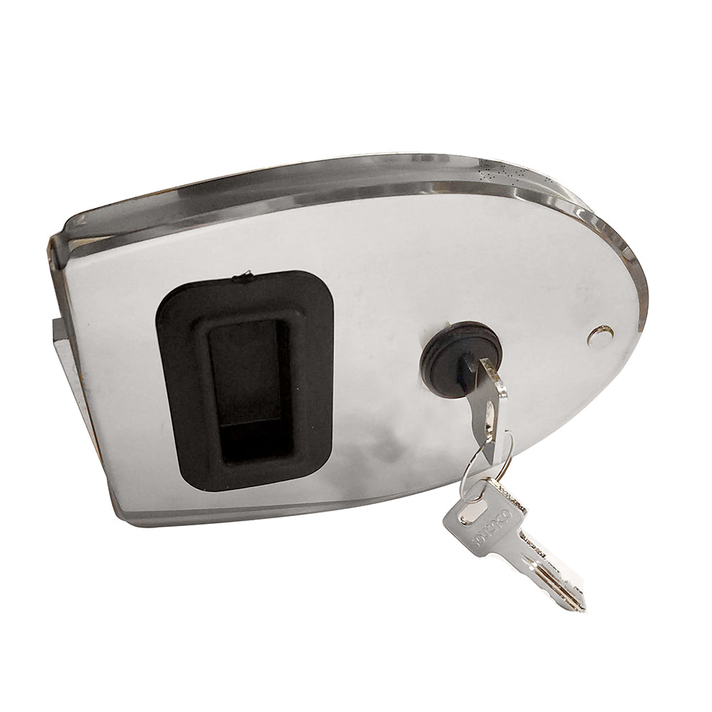 Southco Sliding Action Latch Weatherproof Lock Oval Stainless Steel - Deckhand Marine Supply