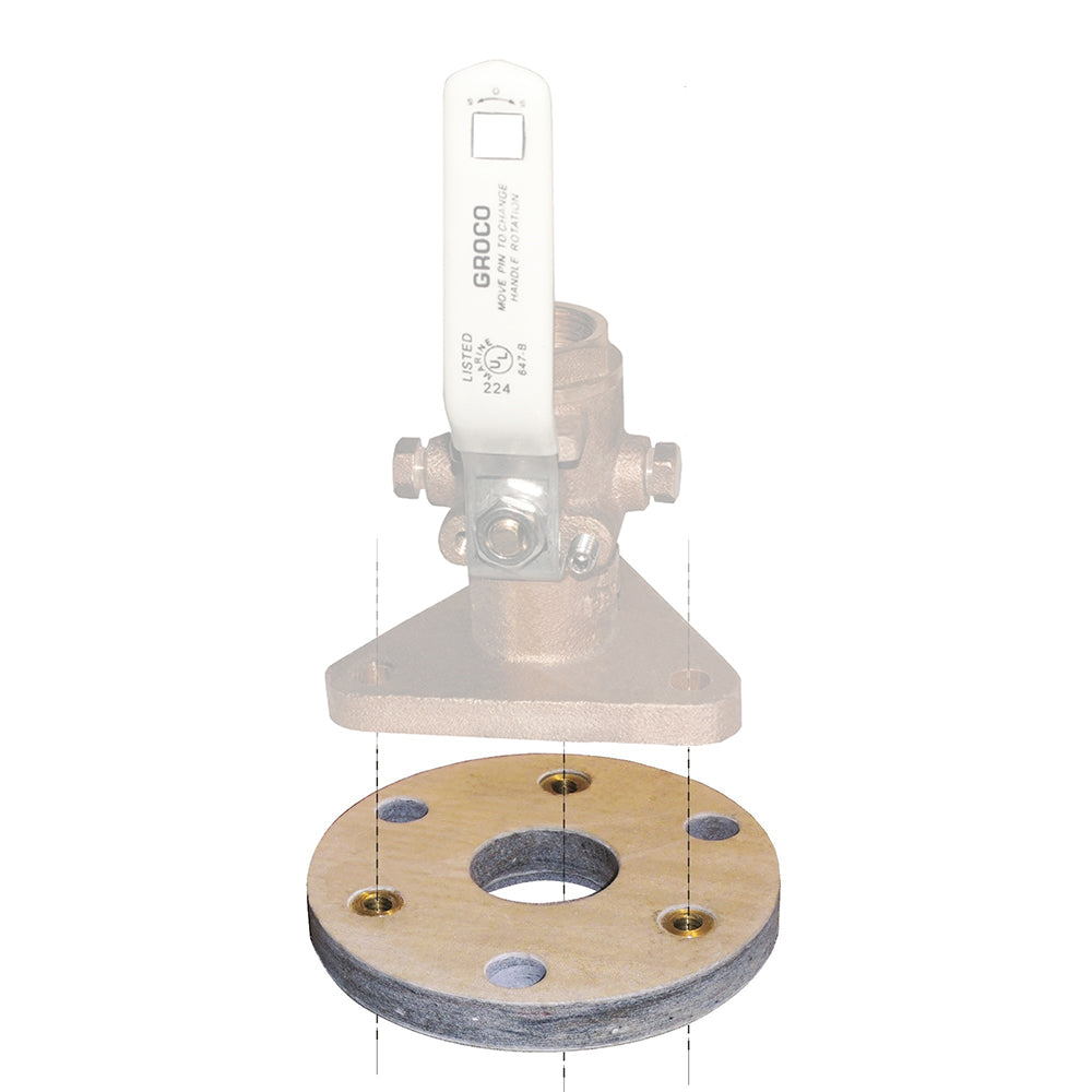 GROCO Backing Block f/2"  2-1/2" Seacocks - Deckhand Marine Supply