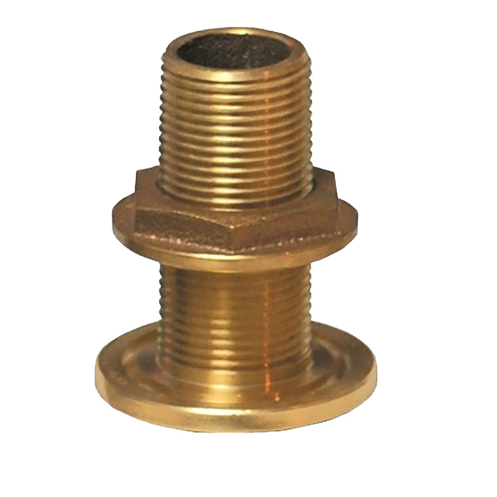 GROCO 1" NPS NPT Combo Bronze Thru-Hull Fitting w/Nut - Deckhand Marine Supply