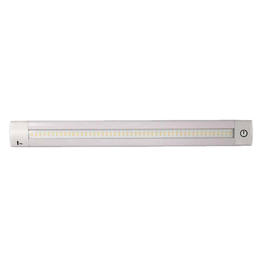 Lunasea Adjustable Linear LED Light w/Built-In Dimmer - 12" Length, 12VDC, Warm White w/ Switch - Deckhand Marine Supply