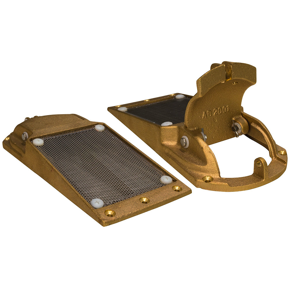 GROCO Perforated Hull Strainer w/Access Door 3" Max Thru-Hull - Deckhand Marine Supply