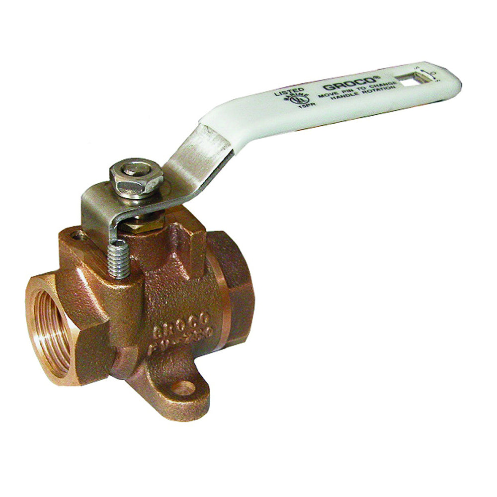 GROCO 1/2" NPT Bronze Inline Fuel Valve - Deckhand Marine Supply