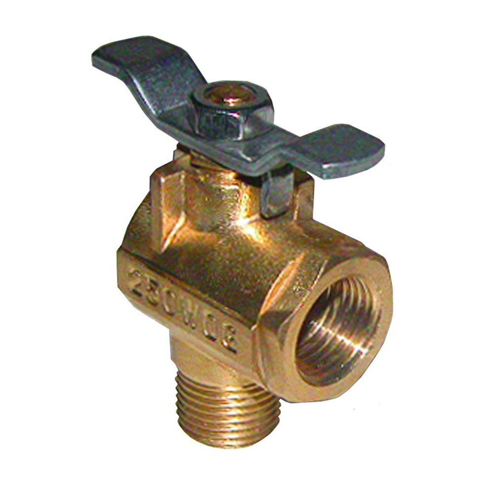 GROCO 1/2" NPT 90 Bronze Fuel Valve - Deckhand Marine Supply