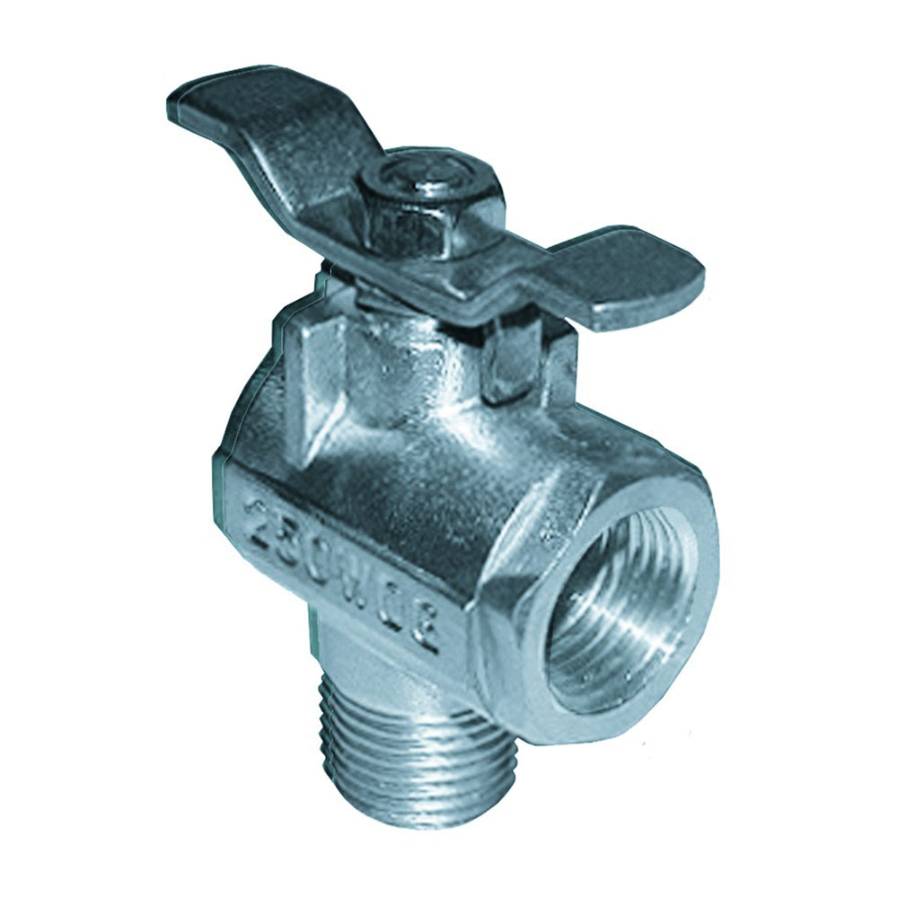 GROCO 1/2" NPT 90 Stainless Steel Fuel Valve - Deckhand Marine Supply