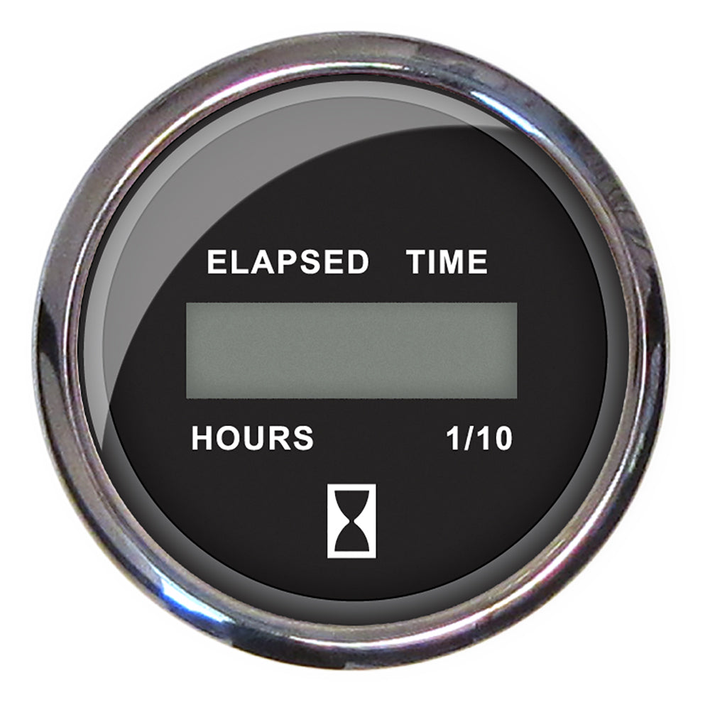 Faria Chesapeake Black 2" Hourmeter (Digital) - Deckhand Marine Supply