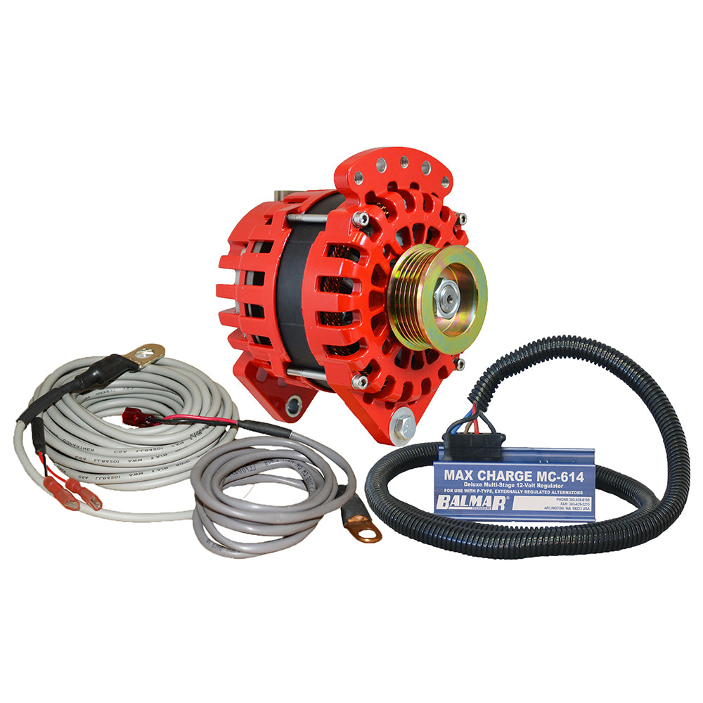 Balmar Alternator 3.15" Dual Foot Saddle K6 Serpentine Pulley Regulator  Temp Sensor - 170A Kit - 12V - Deckhand Marine Supply
