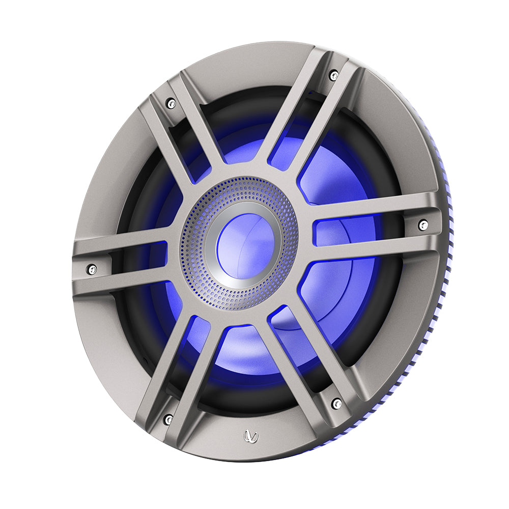 Infinity 10" Marine RGB Kappa Series Speakers - Titanium/Gunmetal - Deckhand Marine Supply
