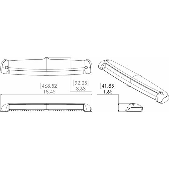 Lumitec Razor Light Bar - Spot - Flush Mount - White - Deckhand Marine Supply
