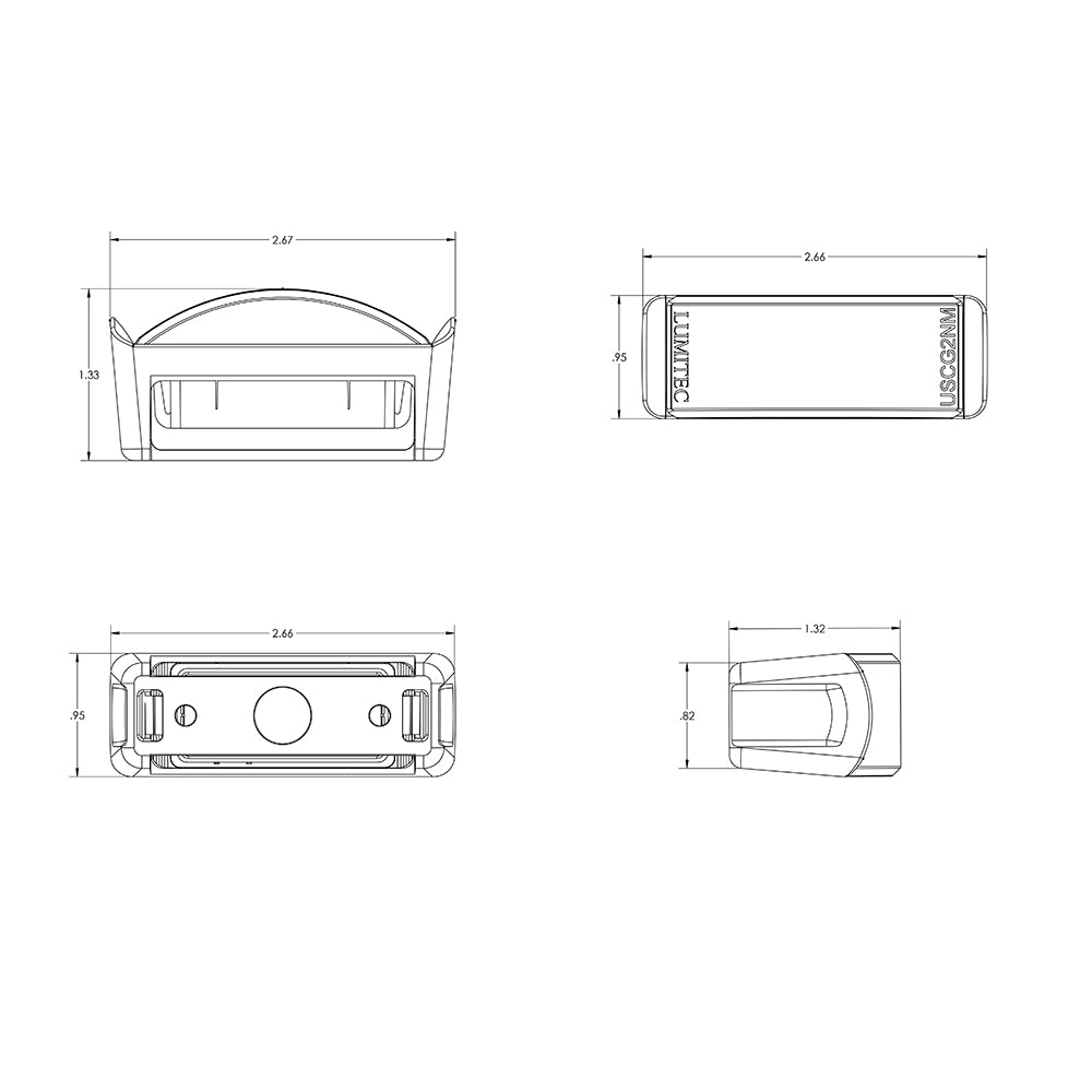 Lumitec Contour Series Inset Navigation Light - Port Red - Deckhand Marine Supply