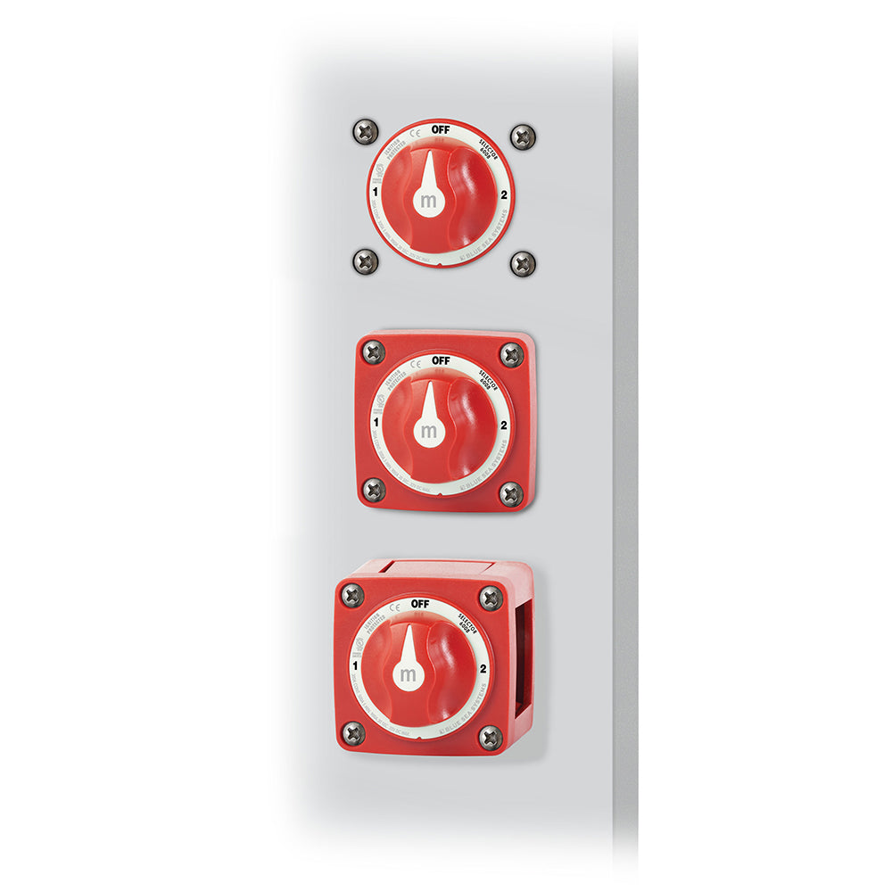 Blue Sea 6008 M-Series Battery Switch 3 Position - Red - Deckhand Marine Supply