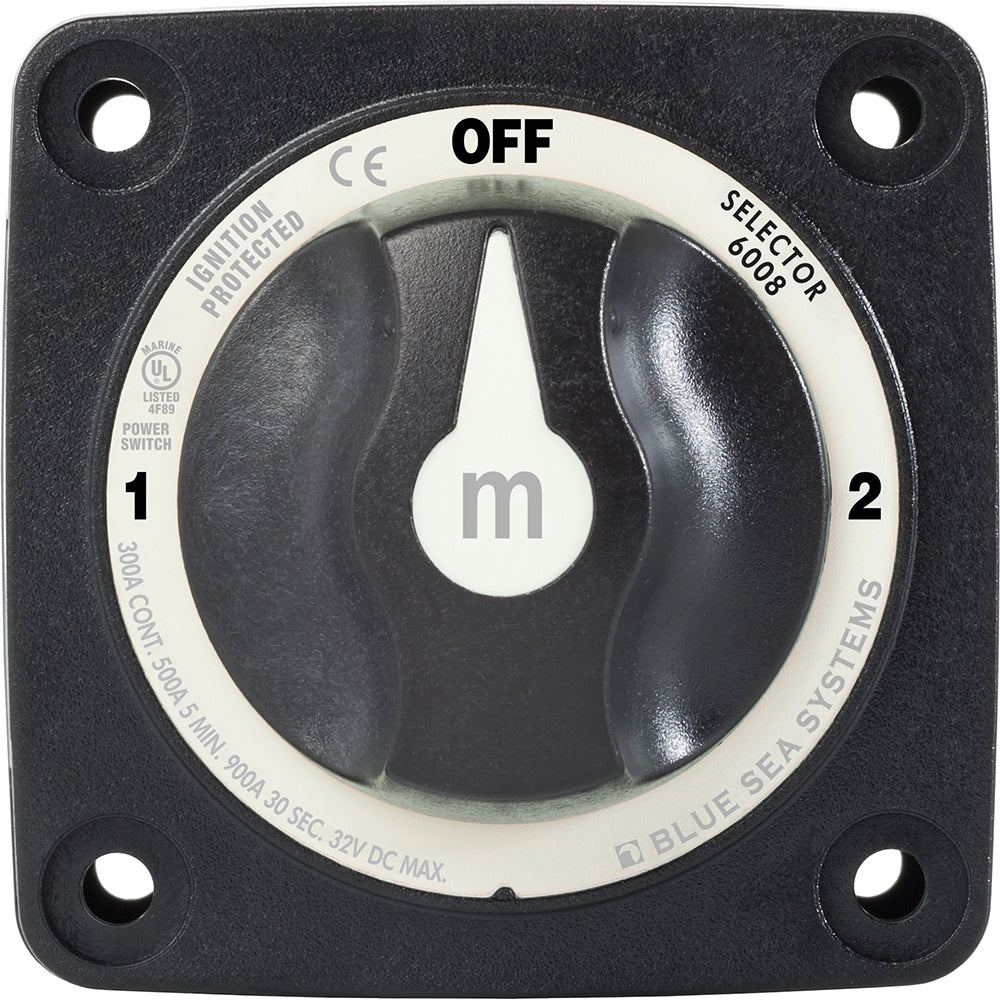 Blue Sea 6008200 m-Series Selector 3 Position Battery Switch - Black - Deckhand Marine Supply