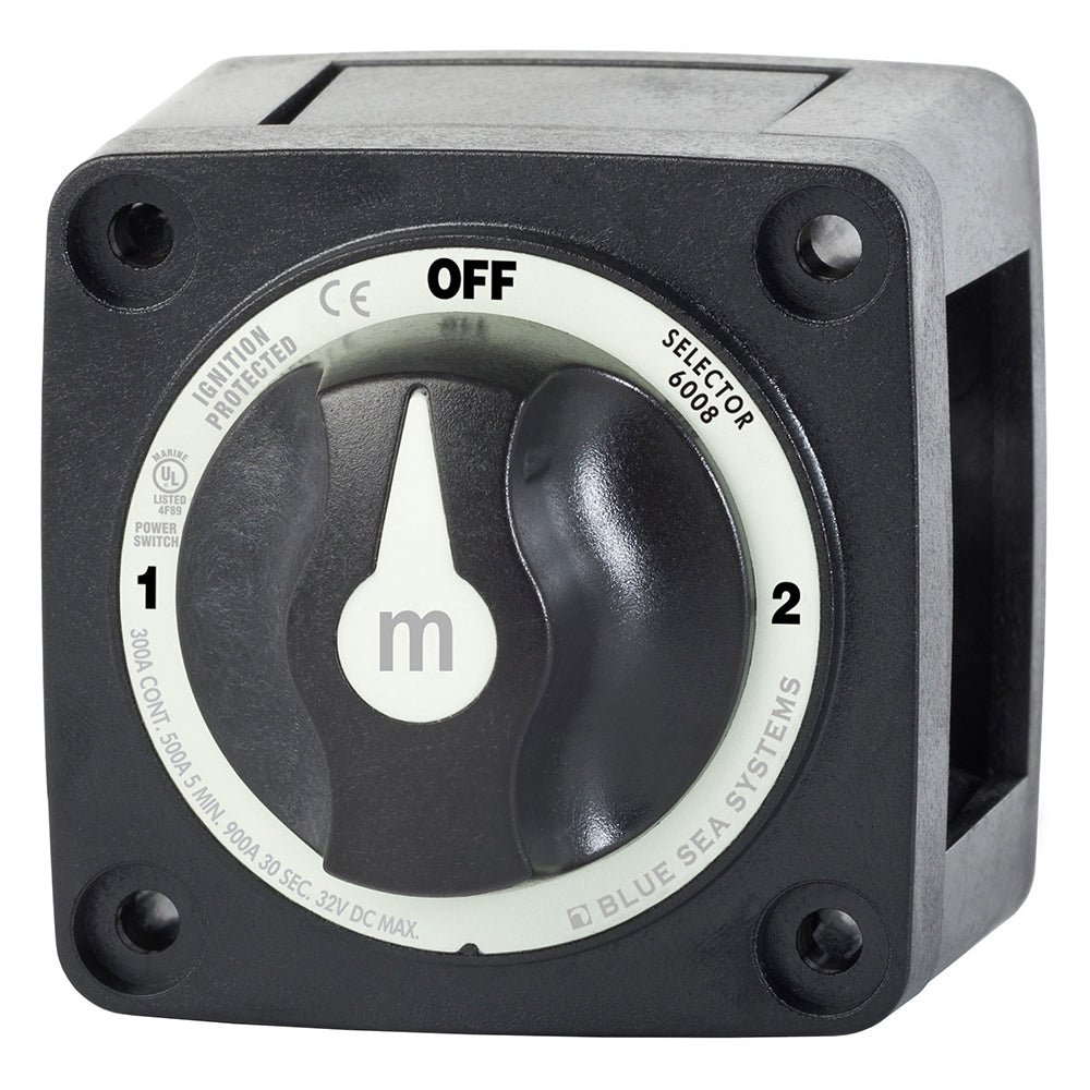 Blue Sea 6008200 m-Series Selector 3 Position Battery Switch - Black - Deckhand Marine Supply