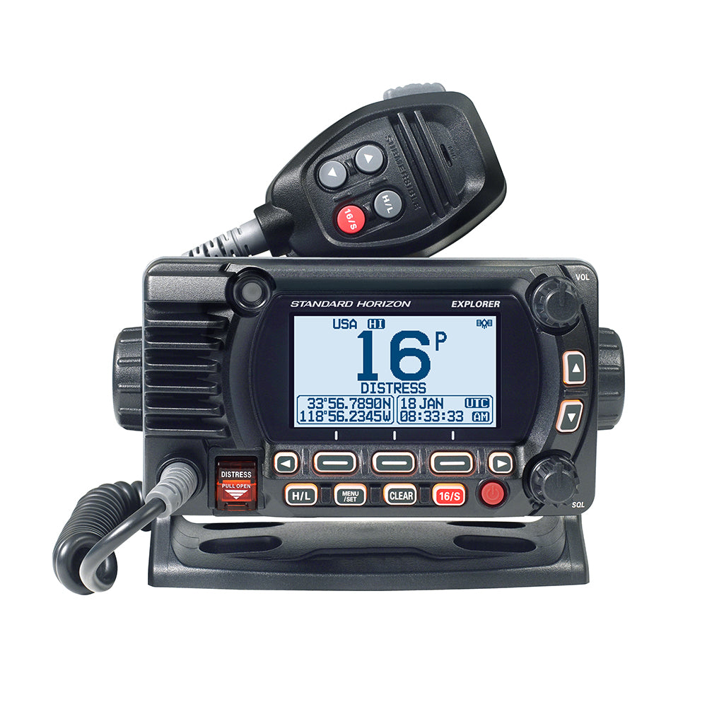Standard Horizon GX1800G Fixed Mount VHF w/GPS - Black - Deckhand Marine Supply