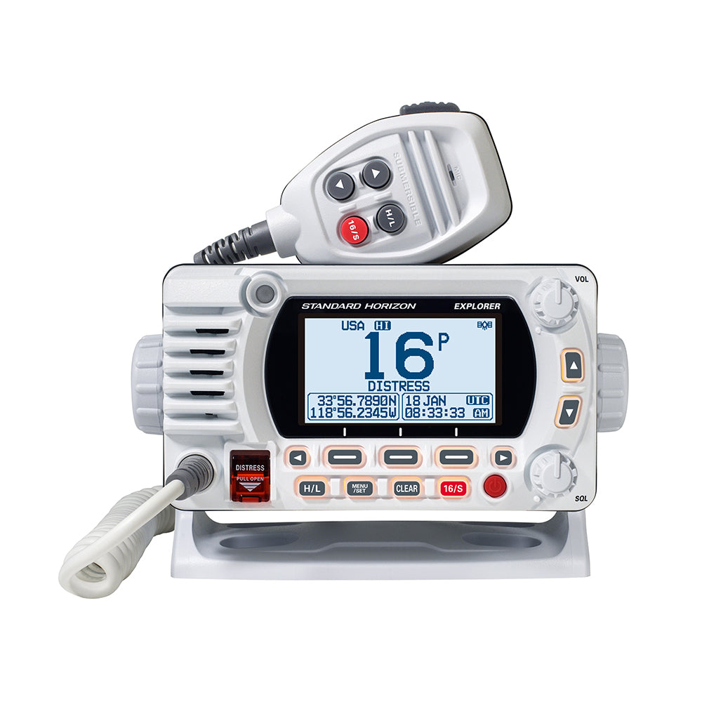 Standard Horizon GX1800G Fixed Mount VHF w/GPS - White - Deckhand Marine Supply