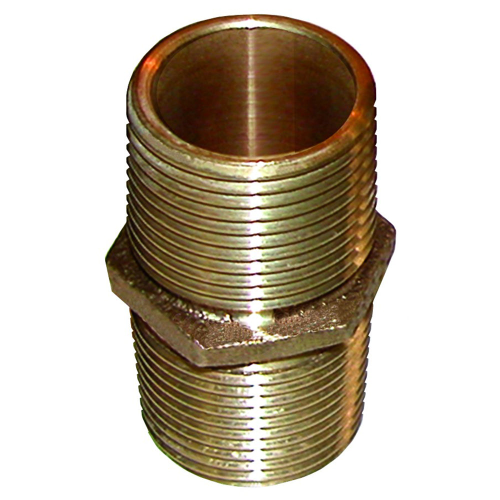 GROCO Bronze Pipe Nipple - 1" NPT - Deckhand Marine Supply