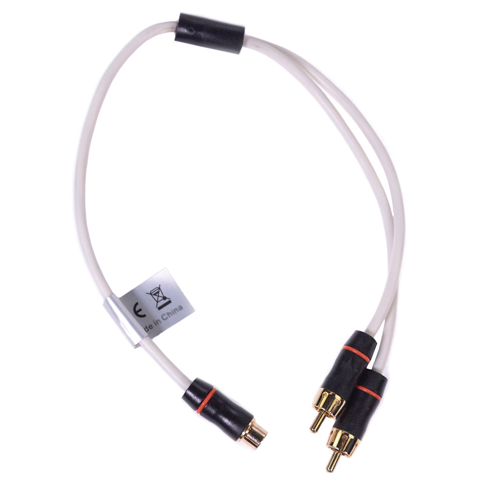 Fusion Performance RCA Cable Splitter - 1 Female to 2 Male - .9 - Deckhand Marine Supply