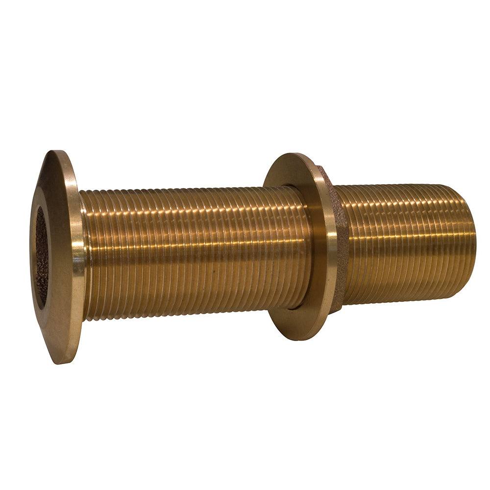 GROCO 1" Bronze Extra Long Thru-Hull Fitting w/Nut - Deckhand Marine Supply