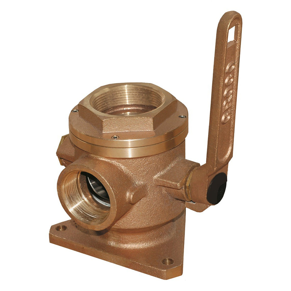 GROCO 1-1/2" Safety Seacock w/1-1/4" Side Port - Deckhand Marine Supply
