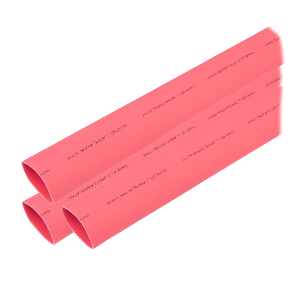 Ancor Heat Shrink Tubing 1" x 3" - Red - 3 Pieces - Deckhand Marine Supply