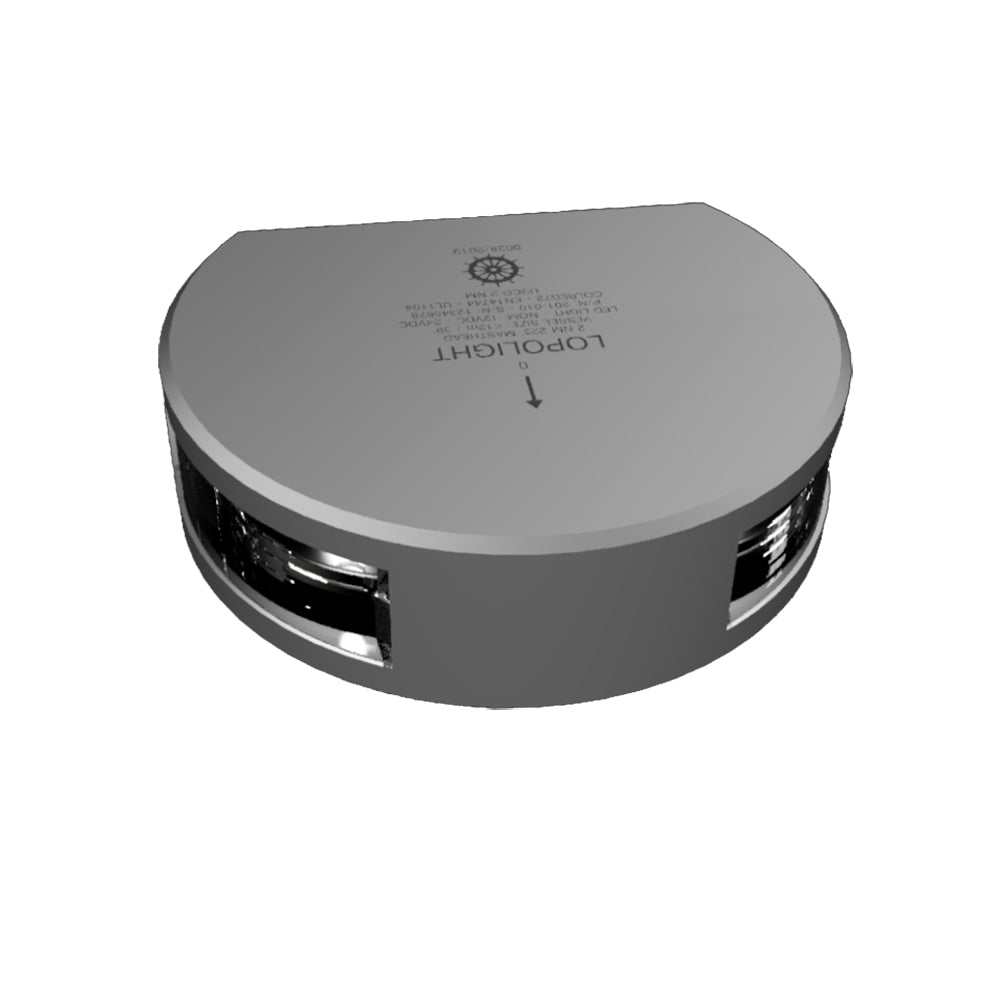 Lopolight 225 Masthead Light - Single - Silver Housing - Vertical Mount - Deckhand Marine Supply